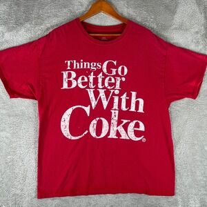 Coca Cola Soda T-Shirt Mens XL Red Soda Promo Graphic Tee